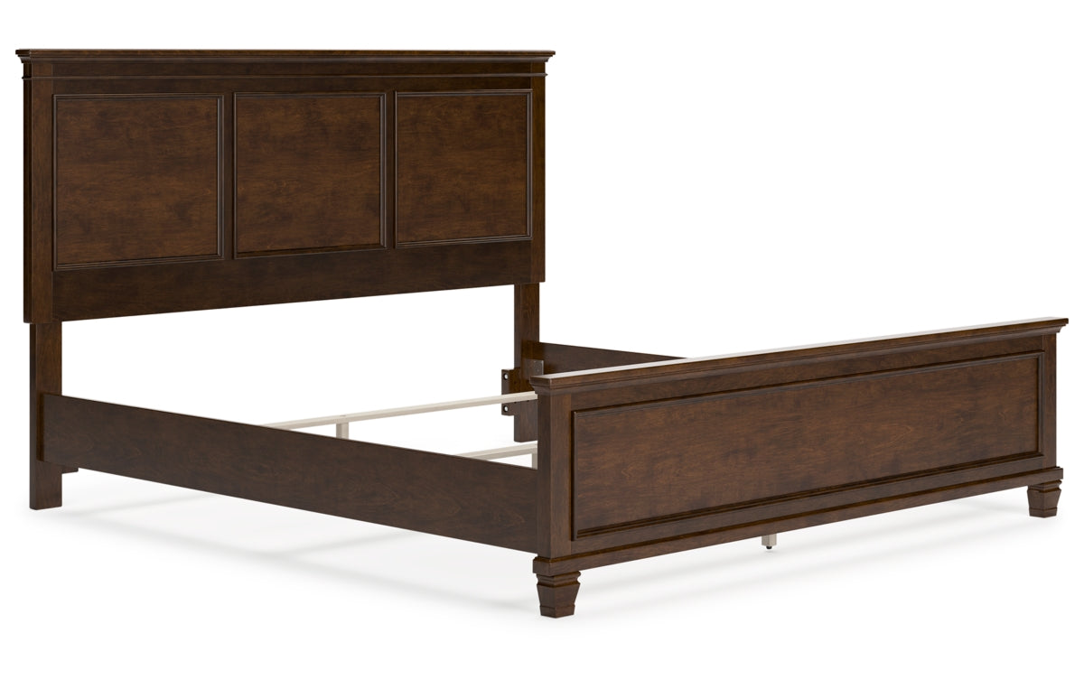 Danabrin King Panel Bed with Mirrored Dresser