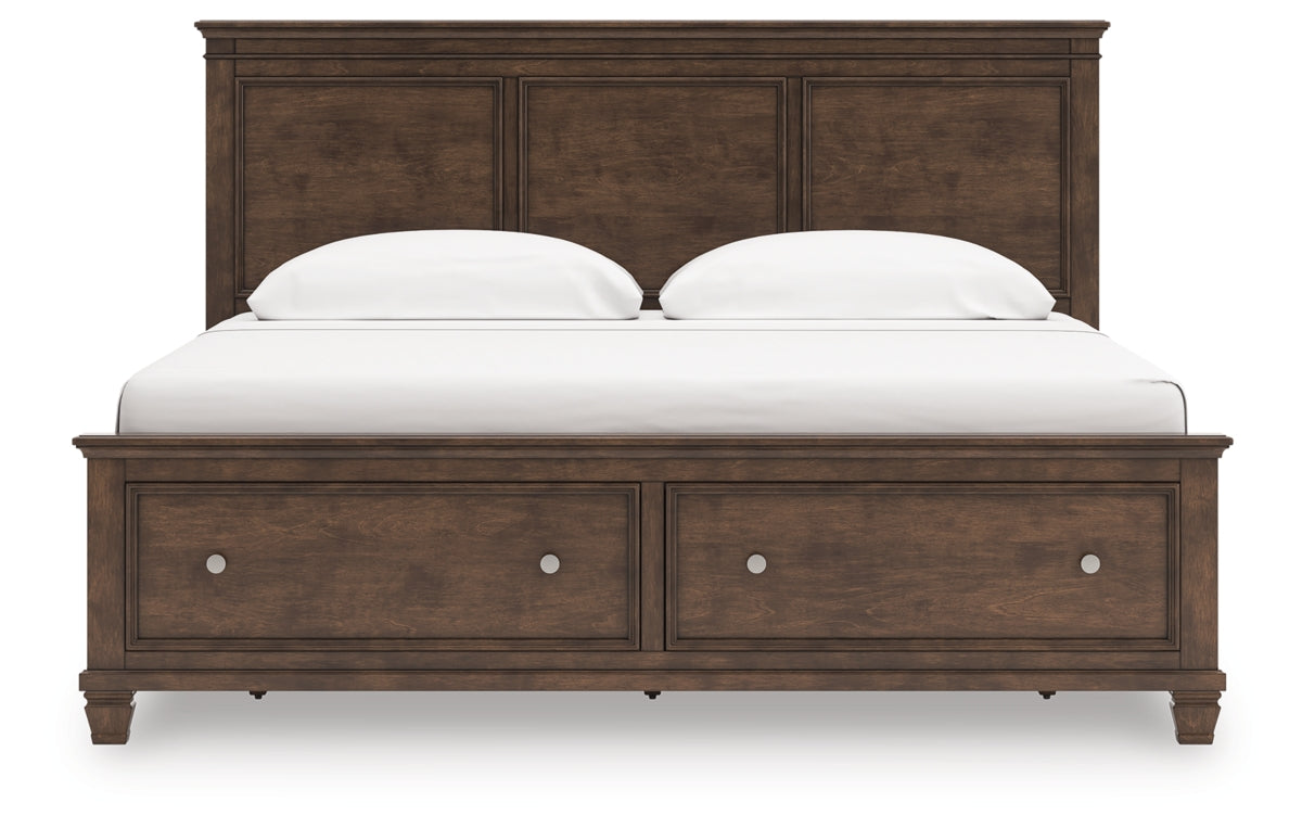 Danabrin King Panel Storage Bed, Dresser, Mirror and Nightstand