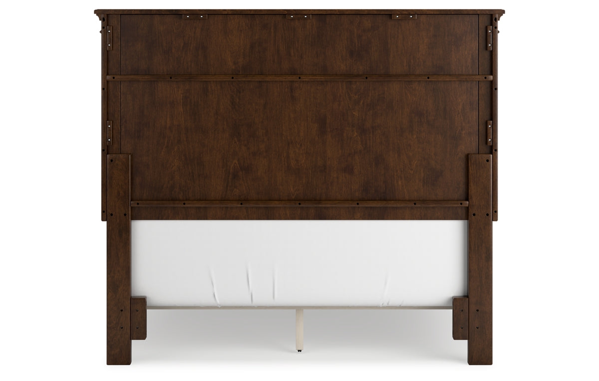 Danabrin Full Panel Bed with Mirrored Dresser and Nightstand