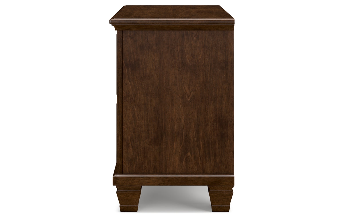 Danabrin Queen Panel Storage Bed, Dresser, Mirror and Nightstand