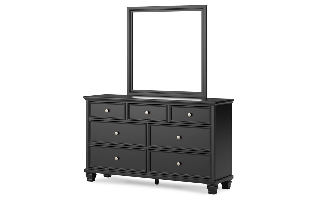 Lanolee King Panel Storage Bed, Dresser, Mirror and Nightstand