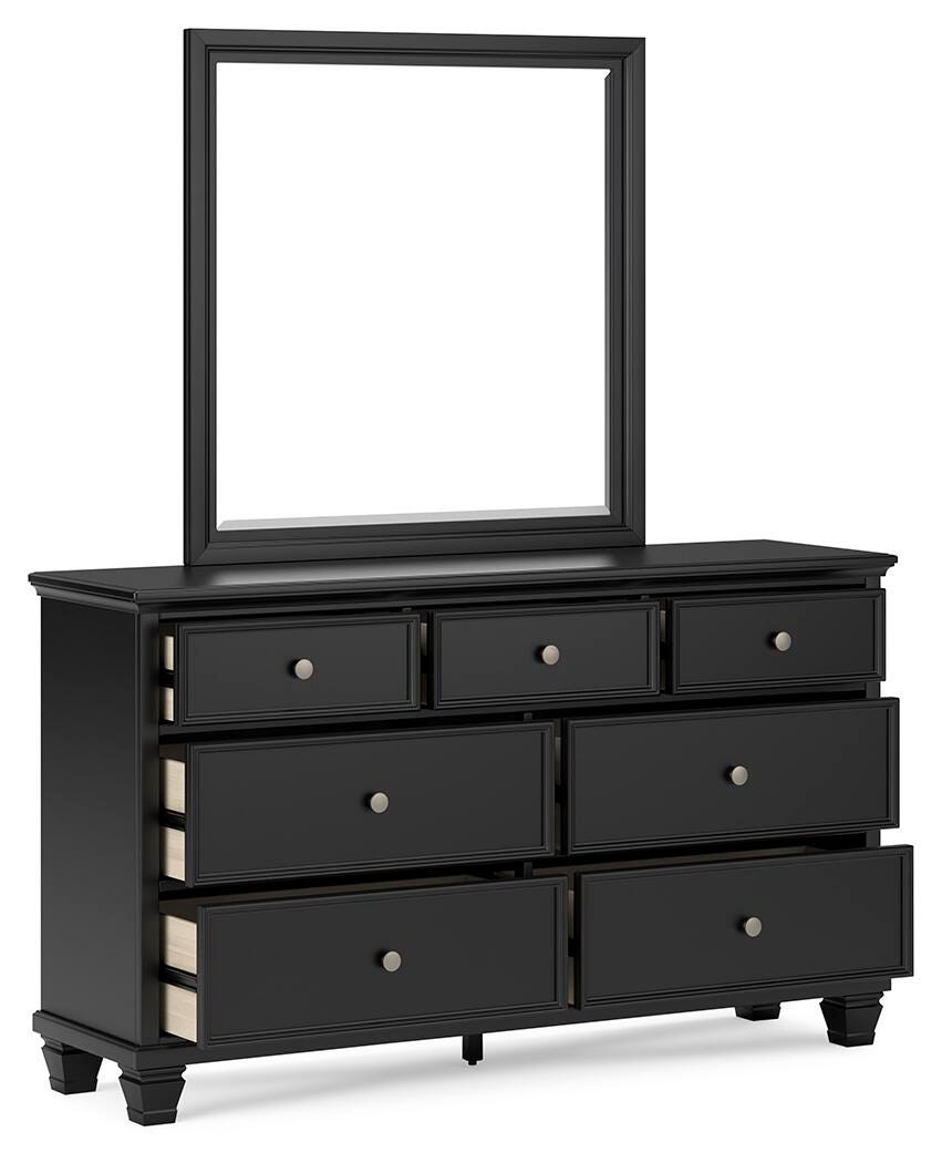 Lanolee Twin Panel Bed, Dresser, Mirror and Nightstand
