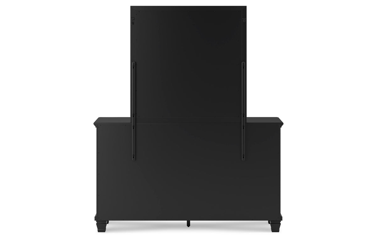 Lanolee King Panel Storage Bed, Dresser, Mirror and Nightstand