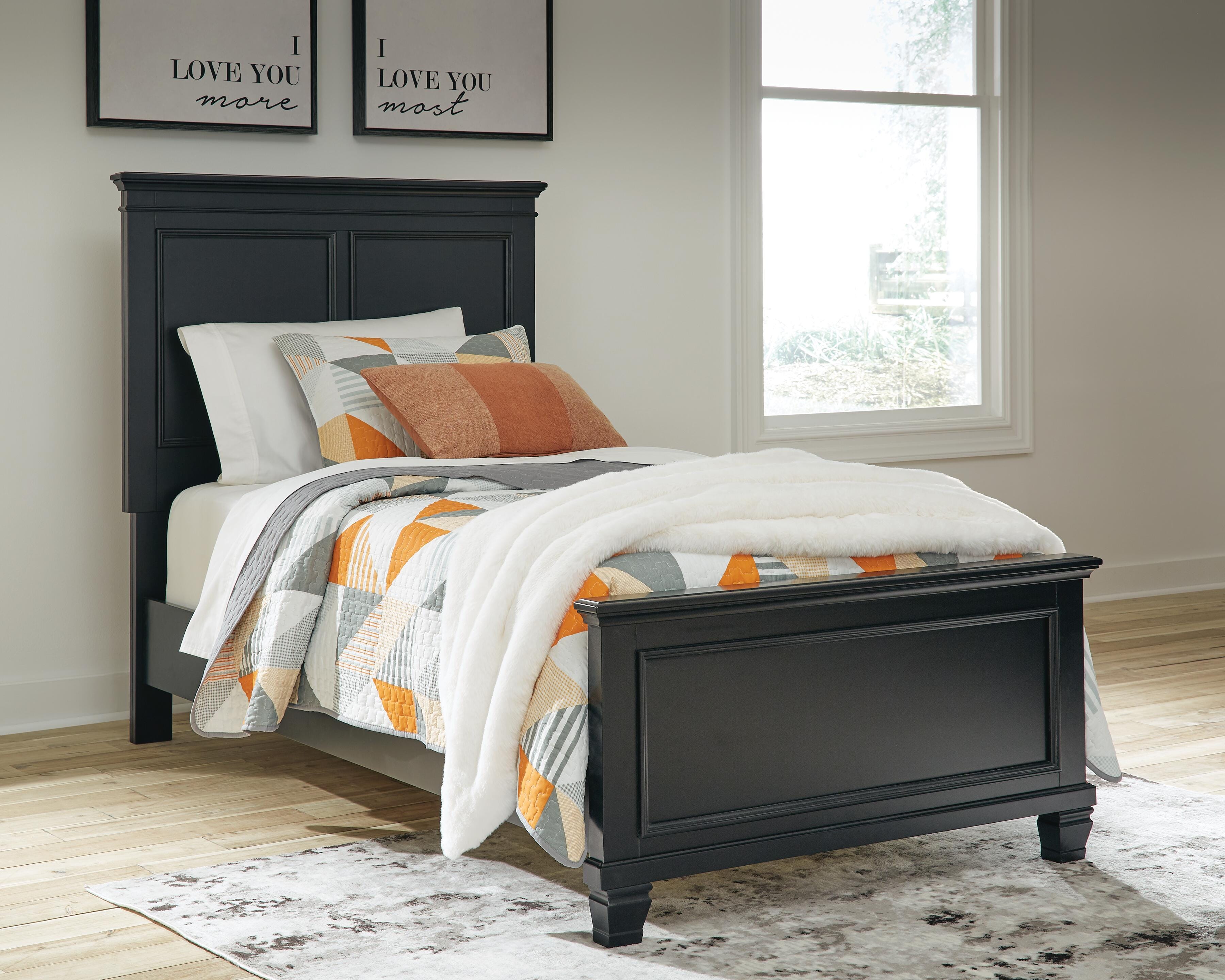 Lanolee Twin Panel Bed, Dresser, Mirror and Nightstand