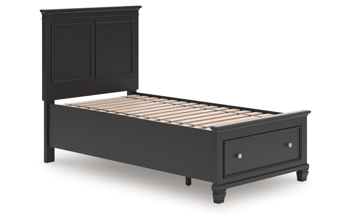 Lanolee Twin Panel Storage Bed, Dresser and Mirror