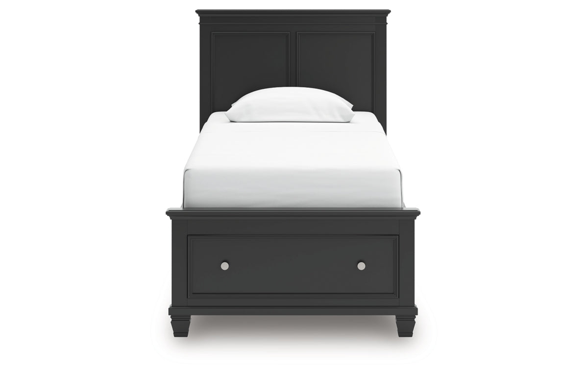 Lanolee Twin Panel Storage Bed, Dresser, Mirror and Nightstand