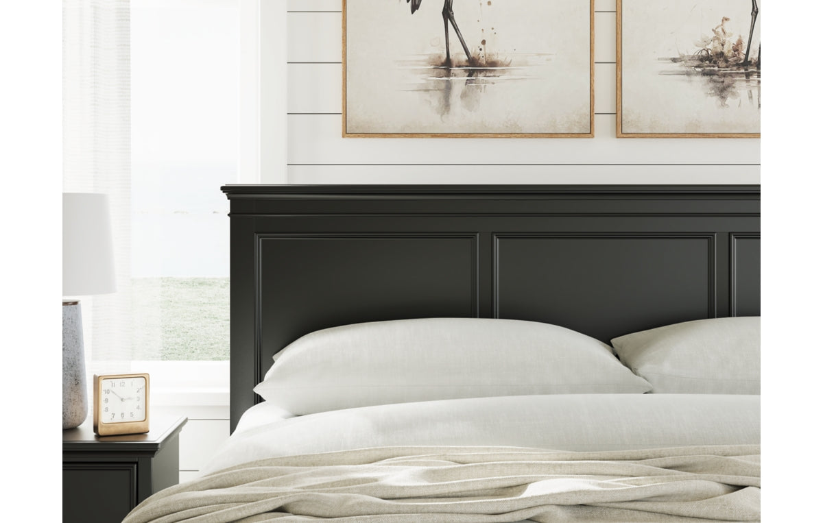Lanolee California King Panel Storage Bed, Dresser, Mirror and Nightstand