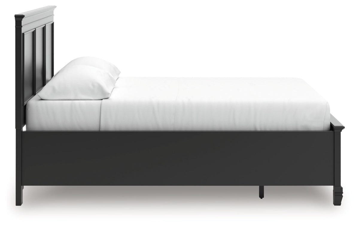 Lanolee California King Panel Storage Bed, Dresser, Mirror and Nightstand