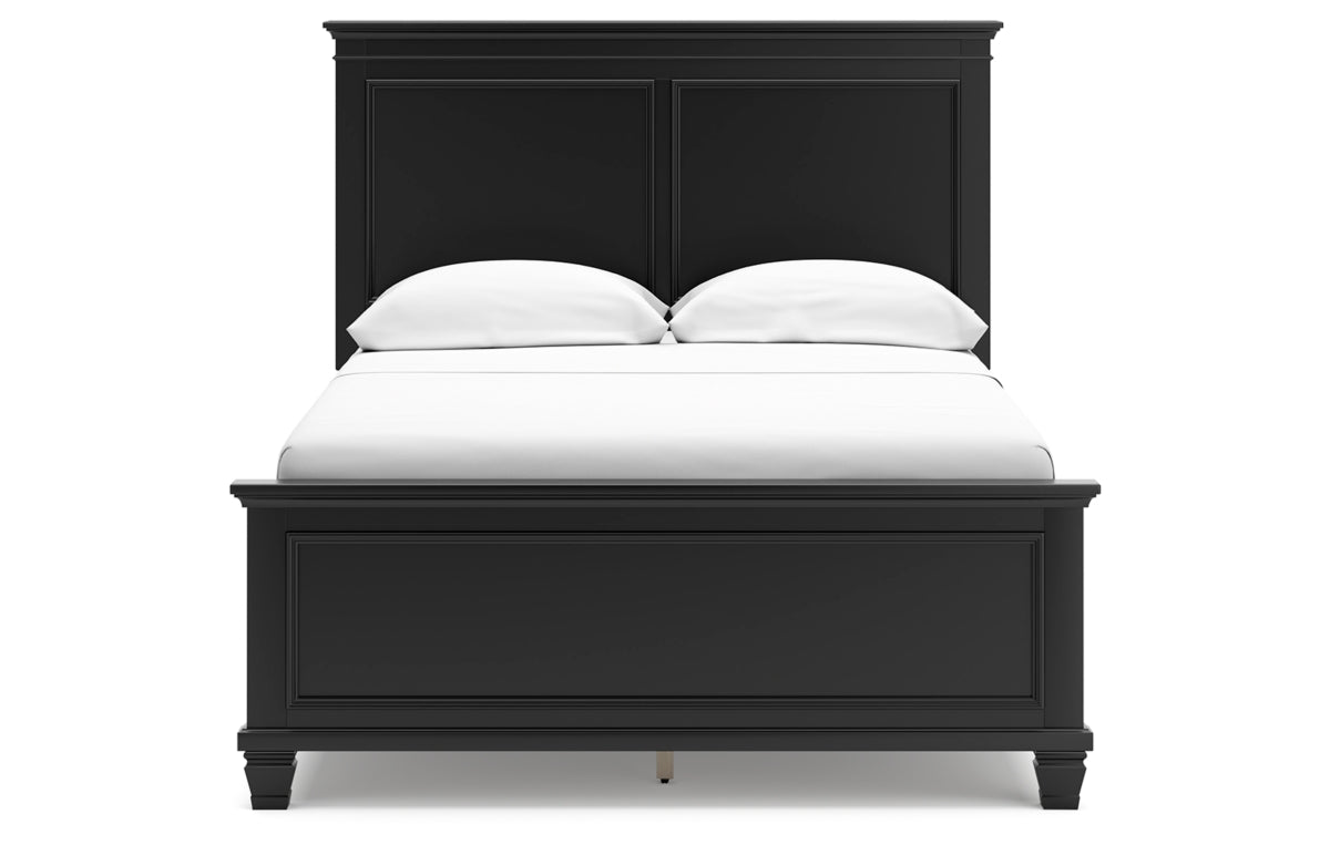 Lanolee Full Panel Bed with Mirrored Dresser, Chest and Nightstand