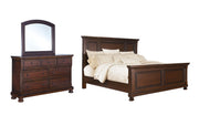 Porter California King Panel Bed with Mirrored Dresser