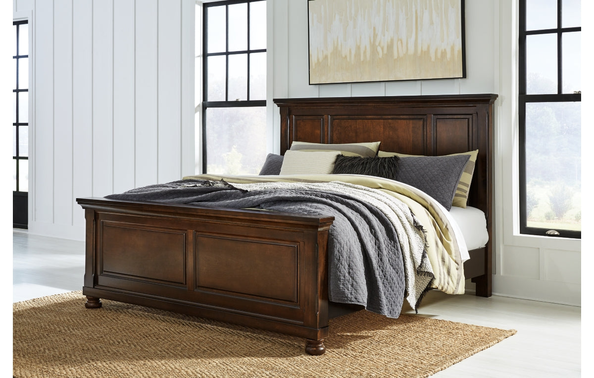 Porter King Panel Bed with Mirrored Dresser