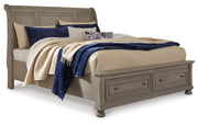 Lettner Queen Sleigh Bed with 2 Storage Drawers