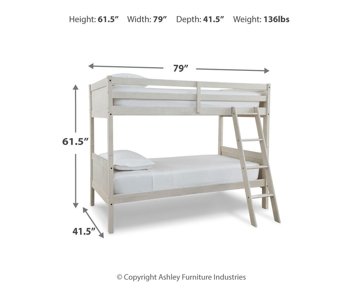 Robbinsdale Twin/Twin Bunk Bed with Ladder
