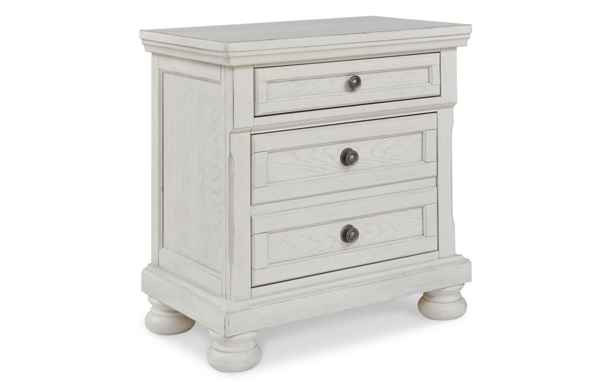 Robbinsdale Queen Panel Bed with Mirrored Dresser, Chest and Nightstand