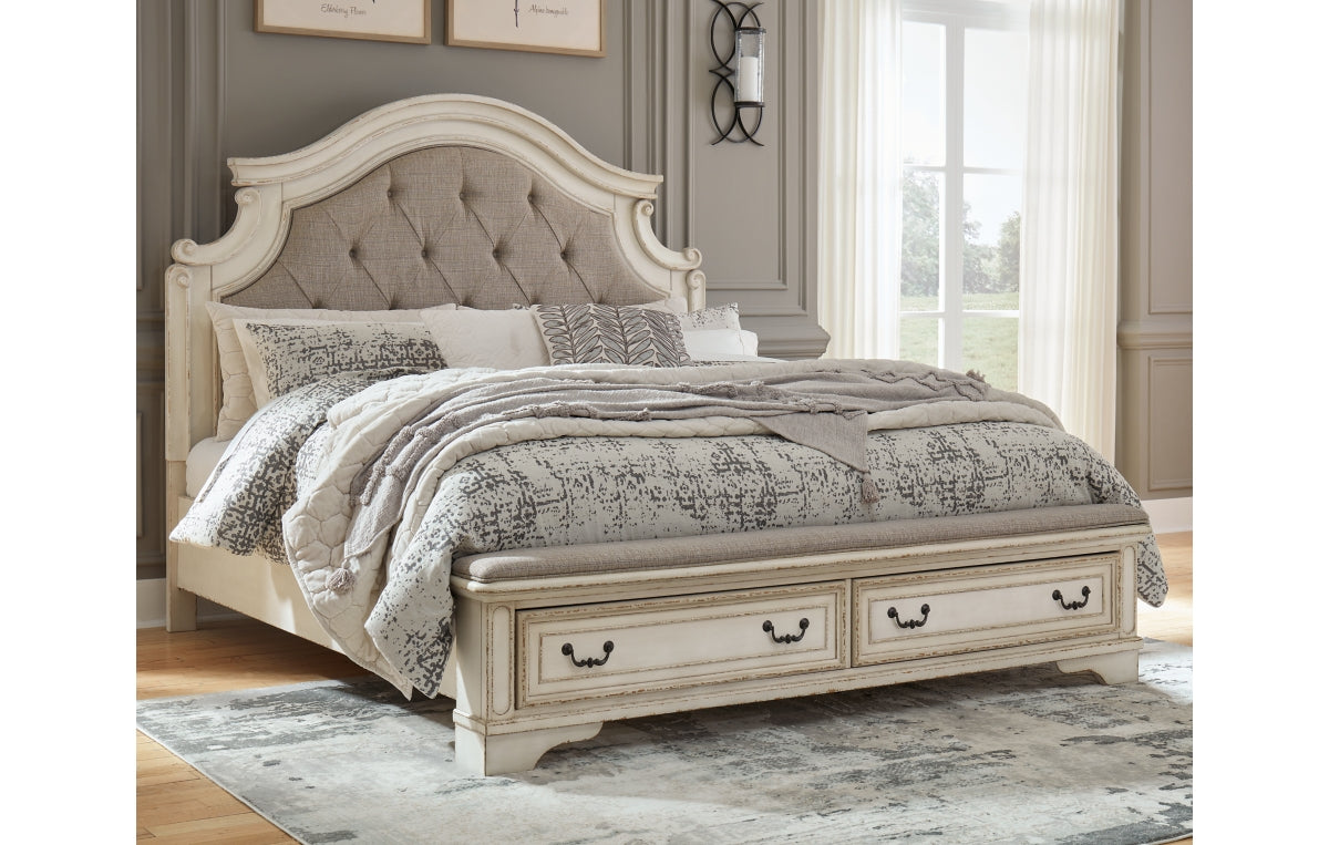 Realyn California King Upholstered Storage Bed