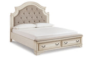 Realyn King Upholstered Storage Bed