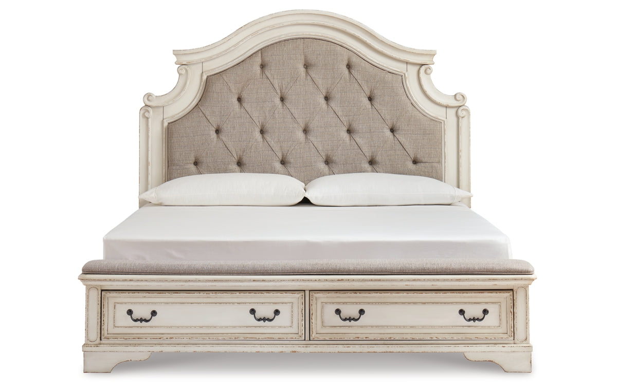 Realyn King Upholstered Storage Bed