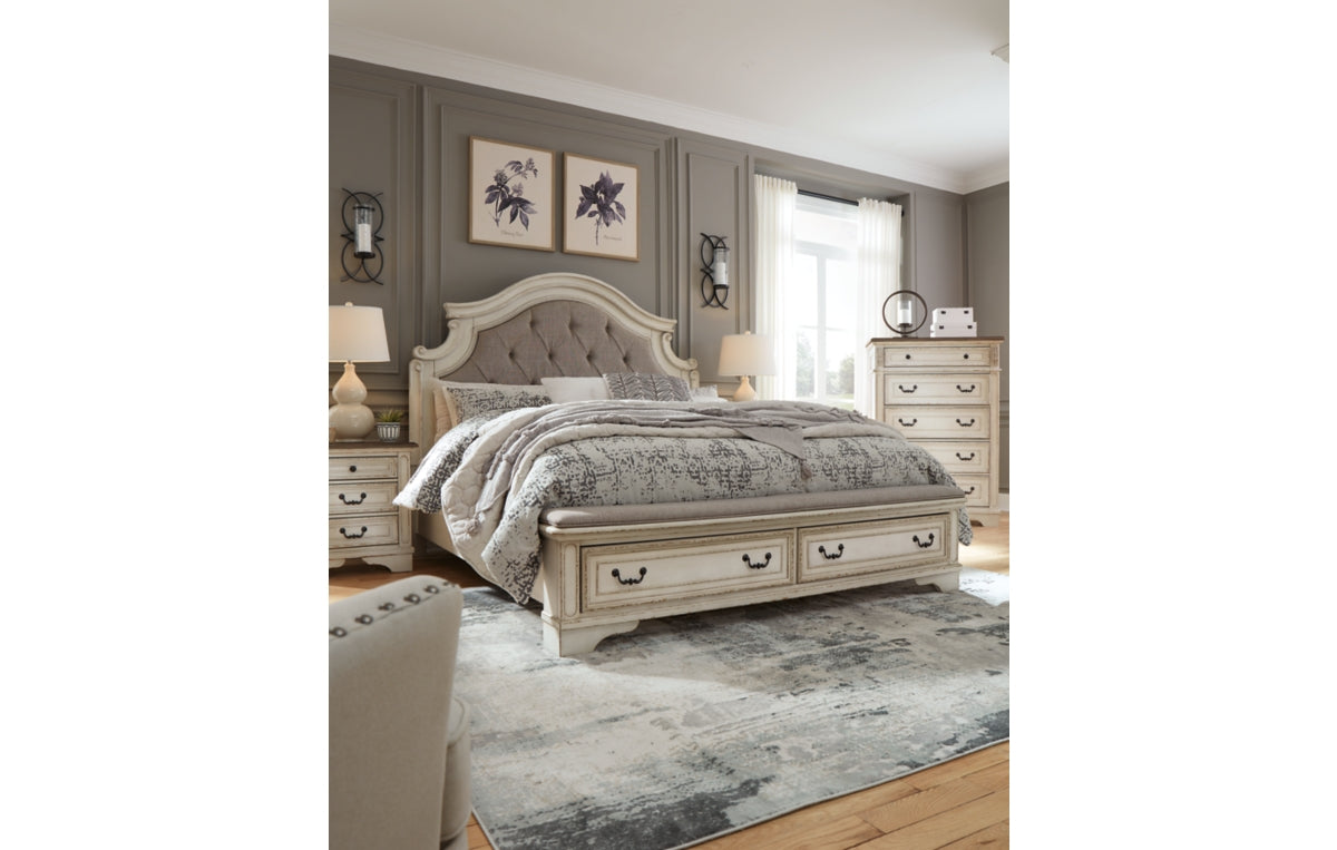 Realyn King Upholstered Storage Bed