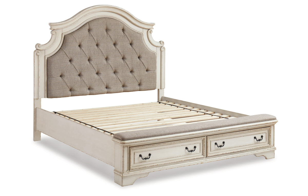 Realyn King Upholstered Storage Bed
