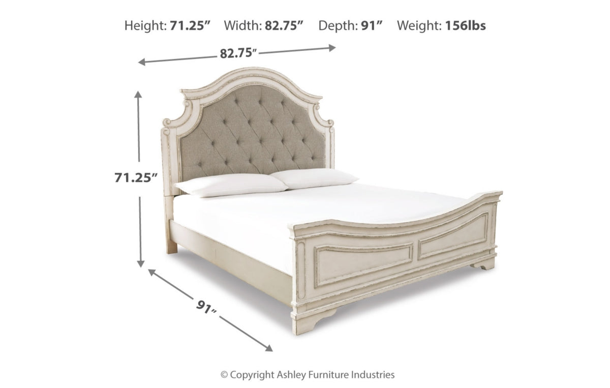Realyn California King Upholstered Panel Bed