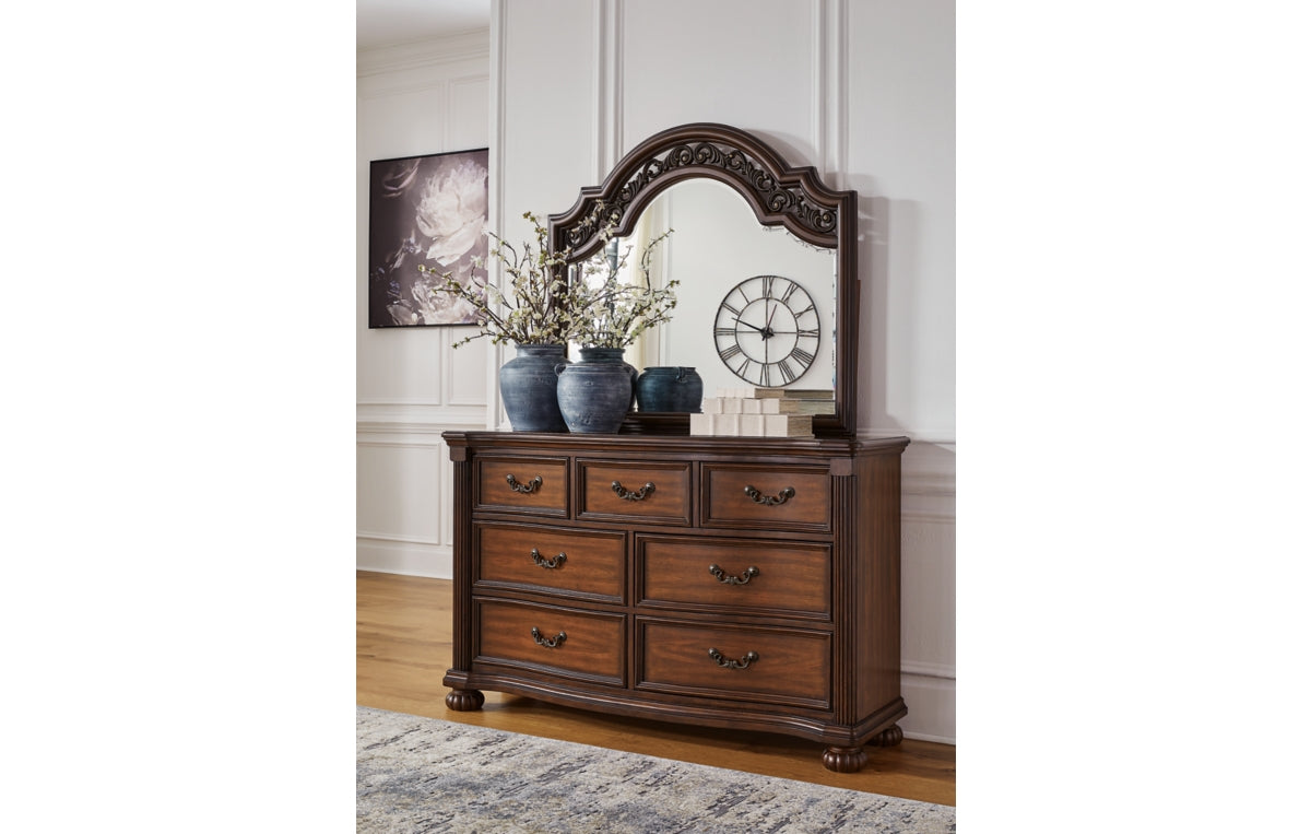 Lavinton King Poster Bed, Dresser, Mirror and Chest