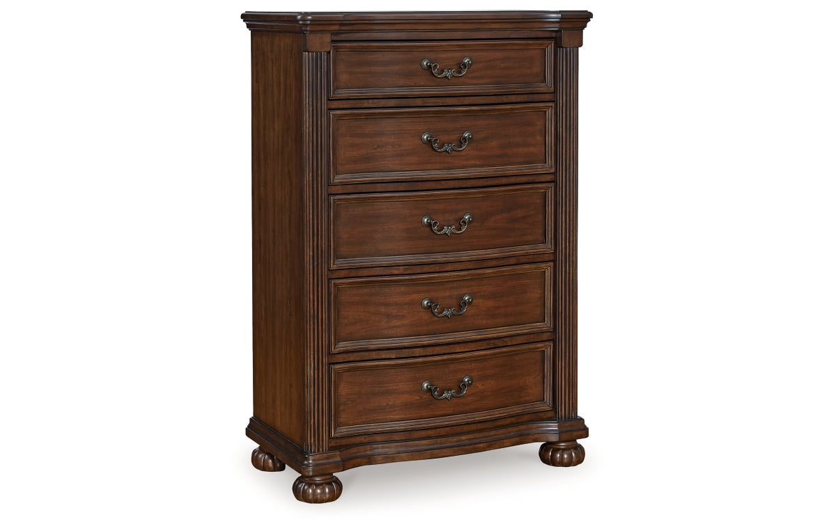 Lavinton King Poster Bed, Dresser, Mirror and Chest