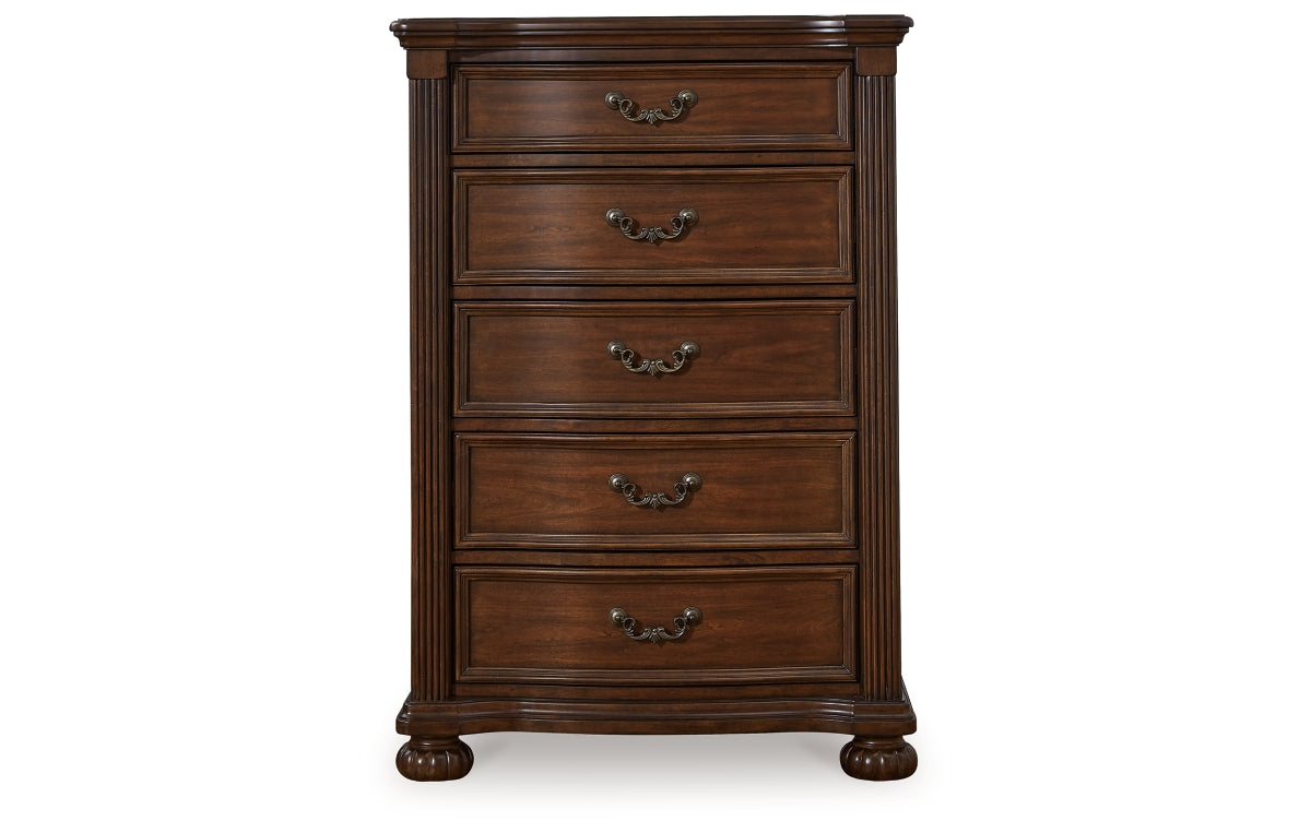 Lavinton King Poster Bed, Dresser, Mirror, Chest and Nightstand