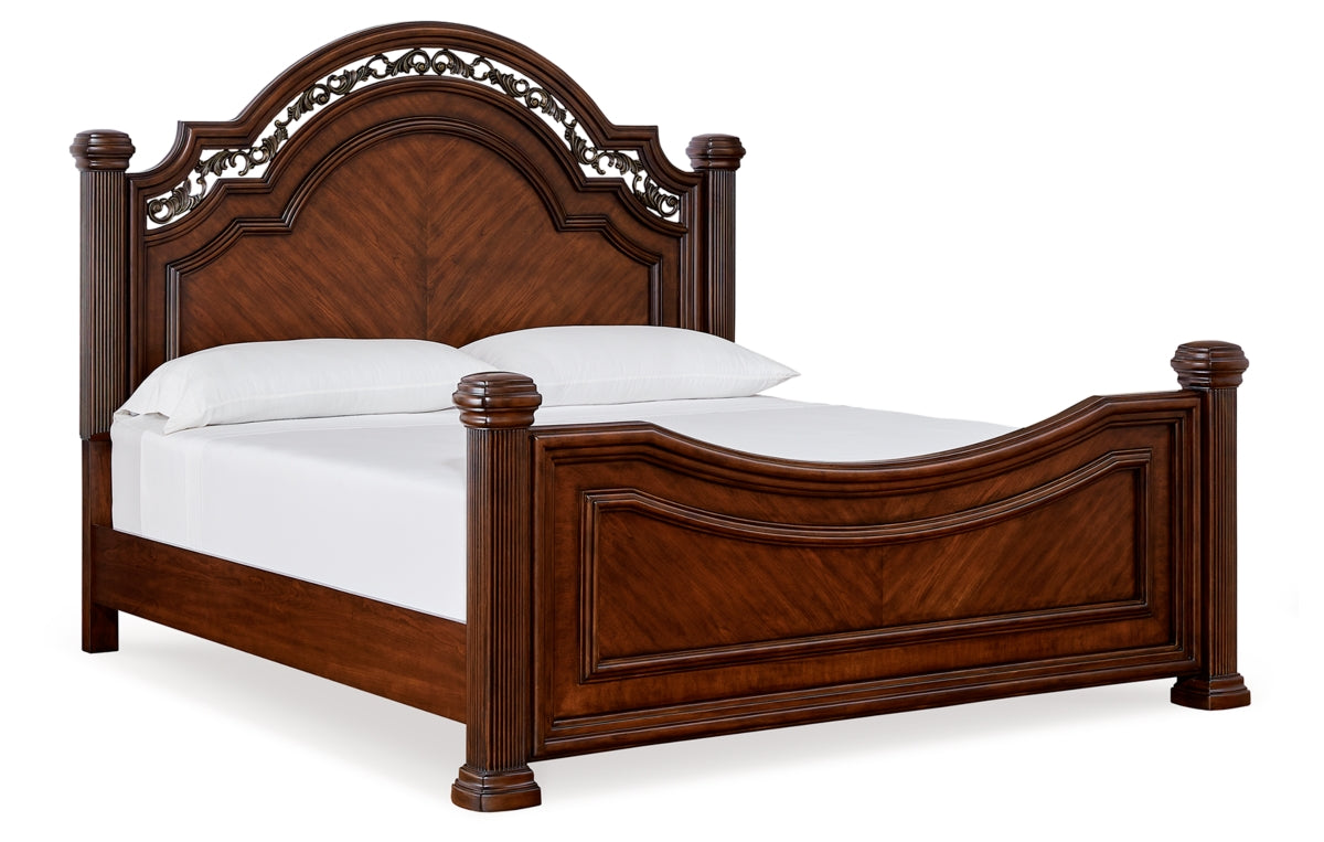 Lavinton California King Poster Bed, Dresser, Mirror, Chest and Nightstand