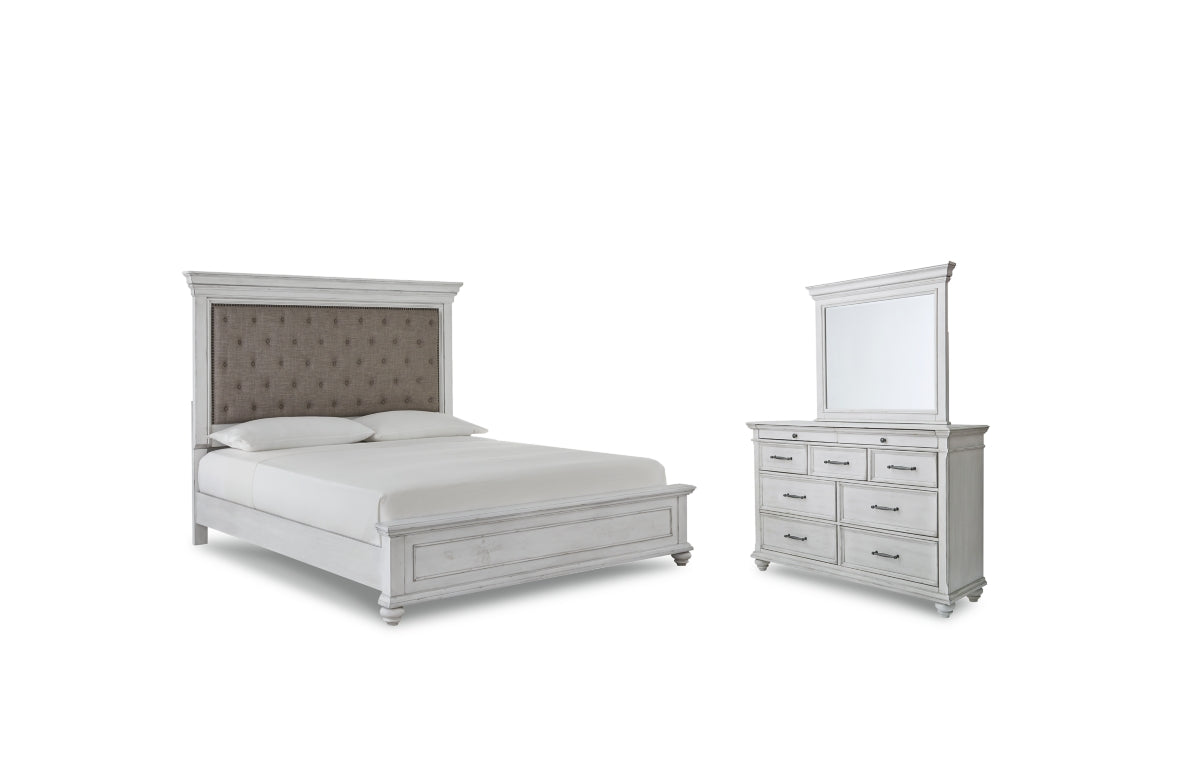 Kanwyn Queen Panel Bed, Dresser and Mirror