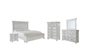 Kanwyn Queen Panel Bed with Storage with Mirrored Dresser, Chest and Nightstand