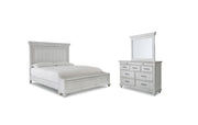 Kanwyn Queen Panel Bed with Storage Bench, Dresser and Mirror