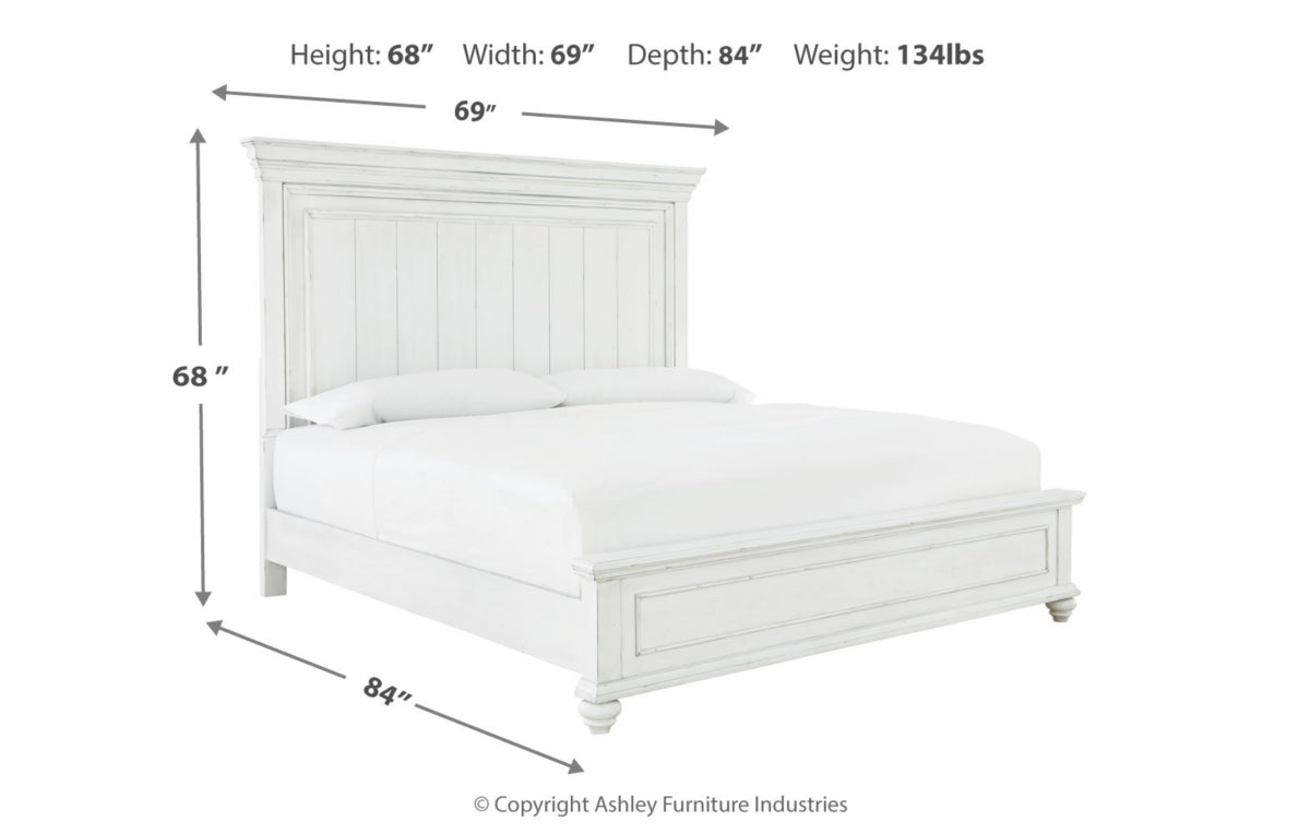 Kanwyn Queen Panel Bed with Mirrored Dresser, Chest and Nightstand
