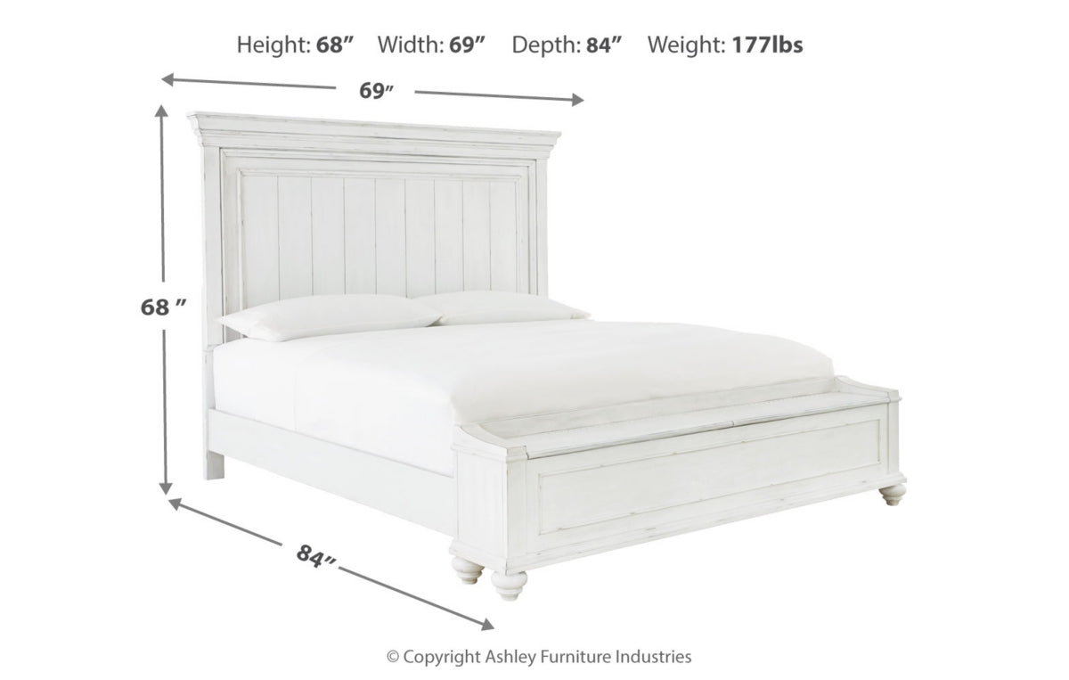 Kanwyn Queen Panel Bed with Storage Bench