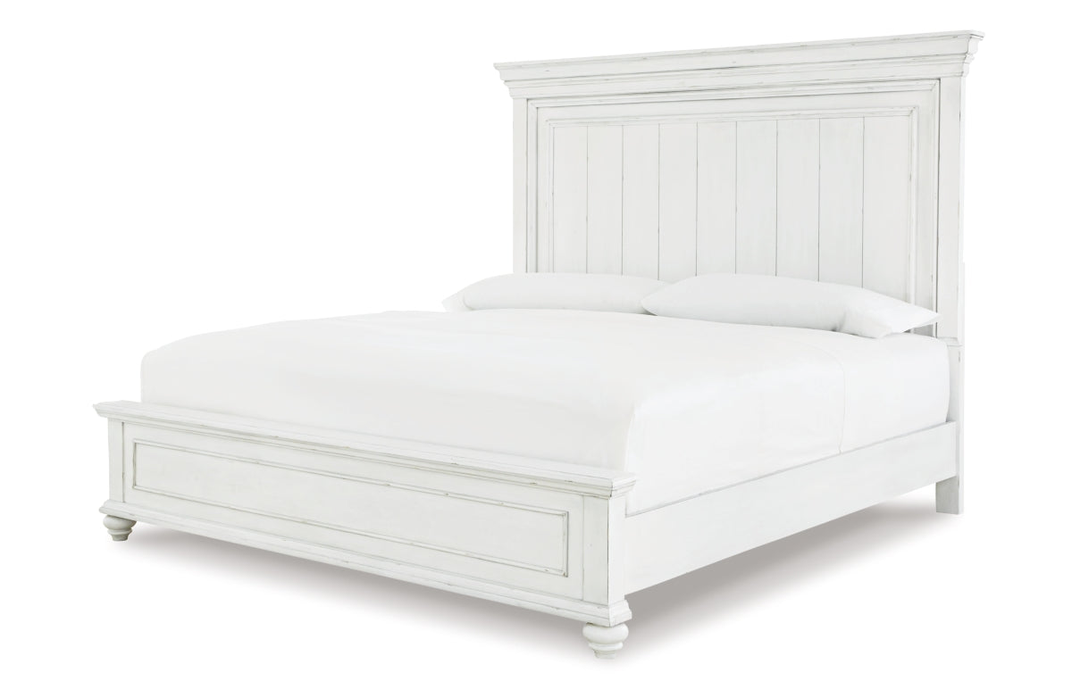 Kanwyn Queen Panel Bed with Mirrored Dresser and Chest