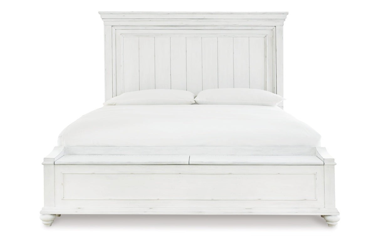 Kanwyn Queen Panel Bed with Mirrored Dresser, Chest and Nightstand