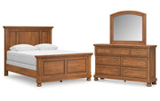 Feddinger Queen Panel Bed with Mirrored Dresser