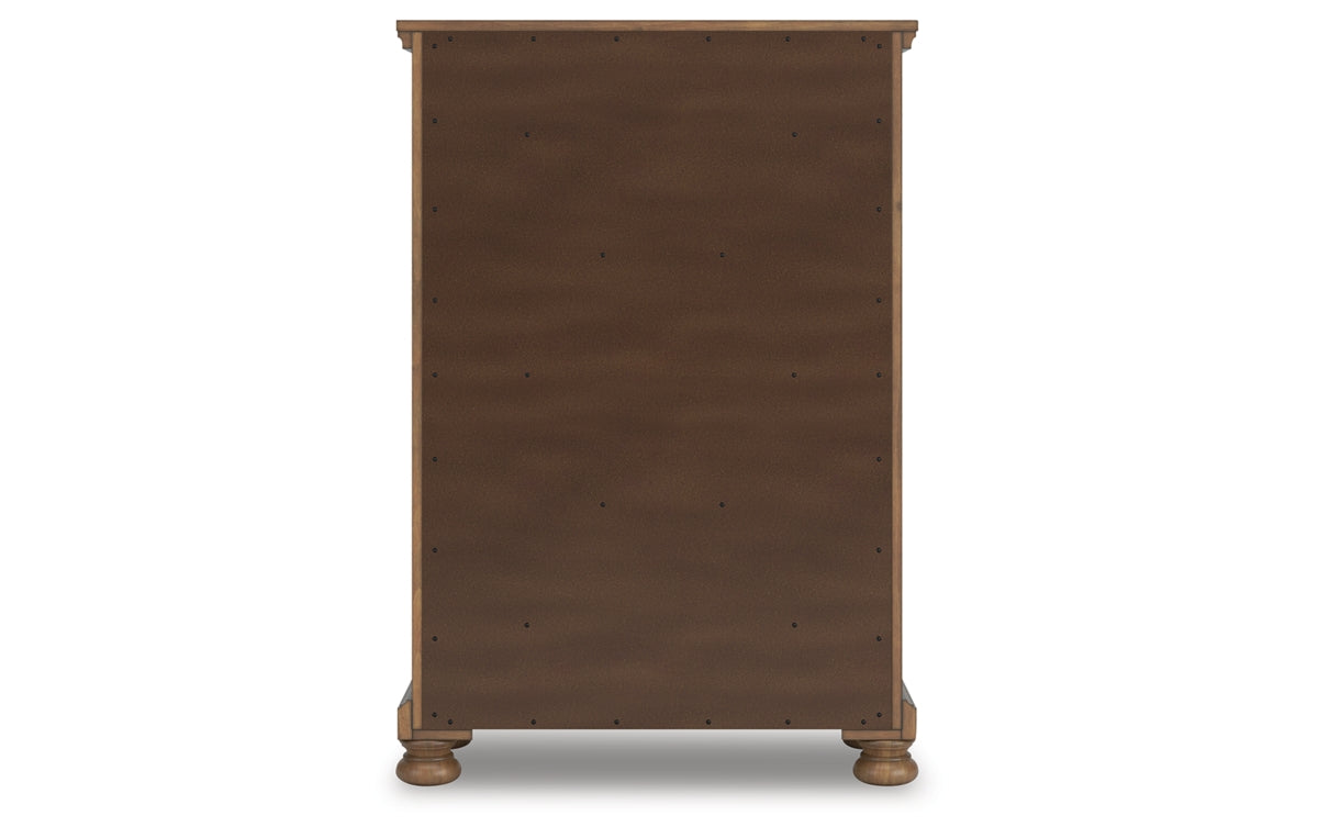 Feddinger California King Storage Sleigh Bed with Mirrored Dresser, Chest and Nightstand