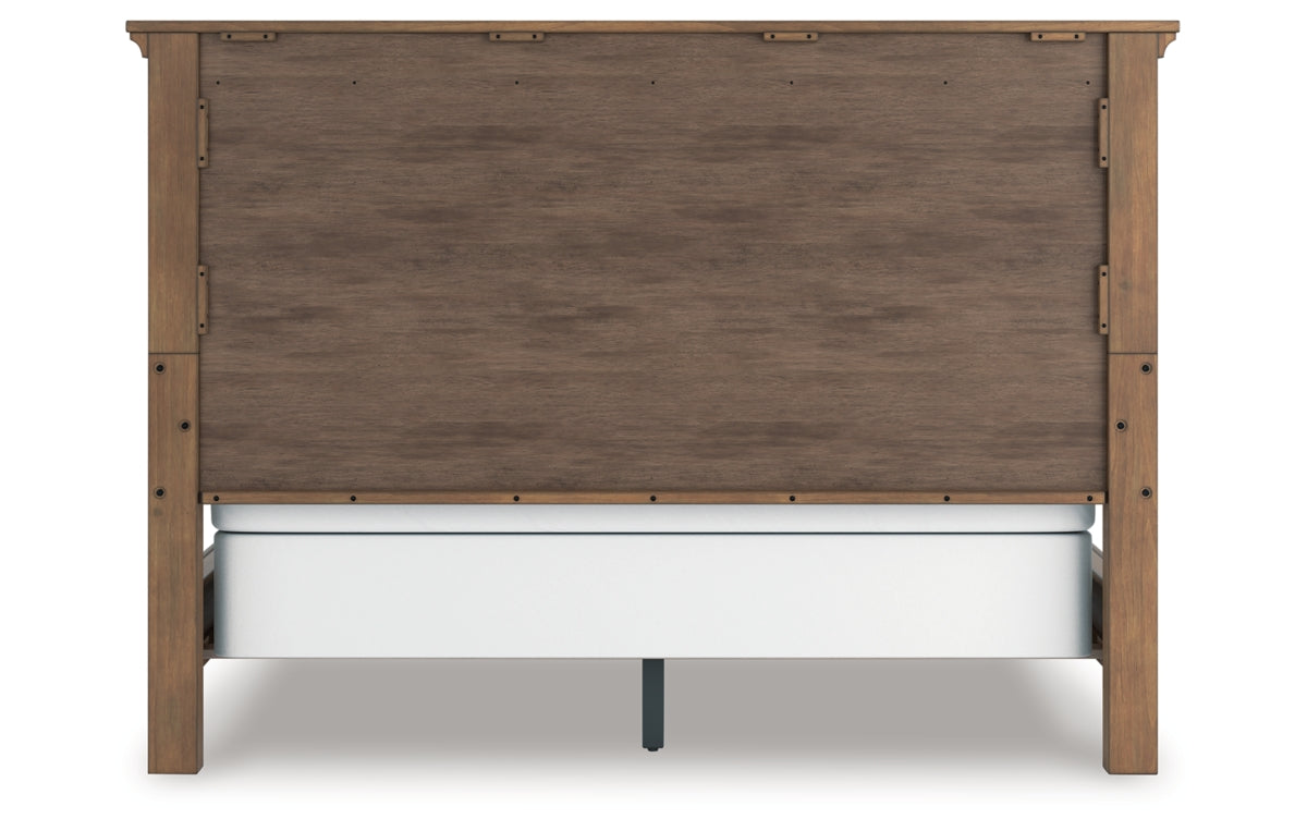 Feddinger California King Panel Bed with Mirrored Dresser and Nightstand