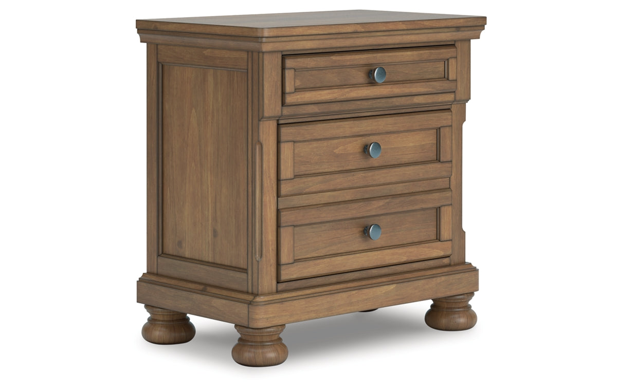 Feddinger California King Panel Bed with Mirrored Dresser and Nightstand