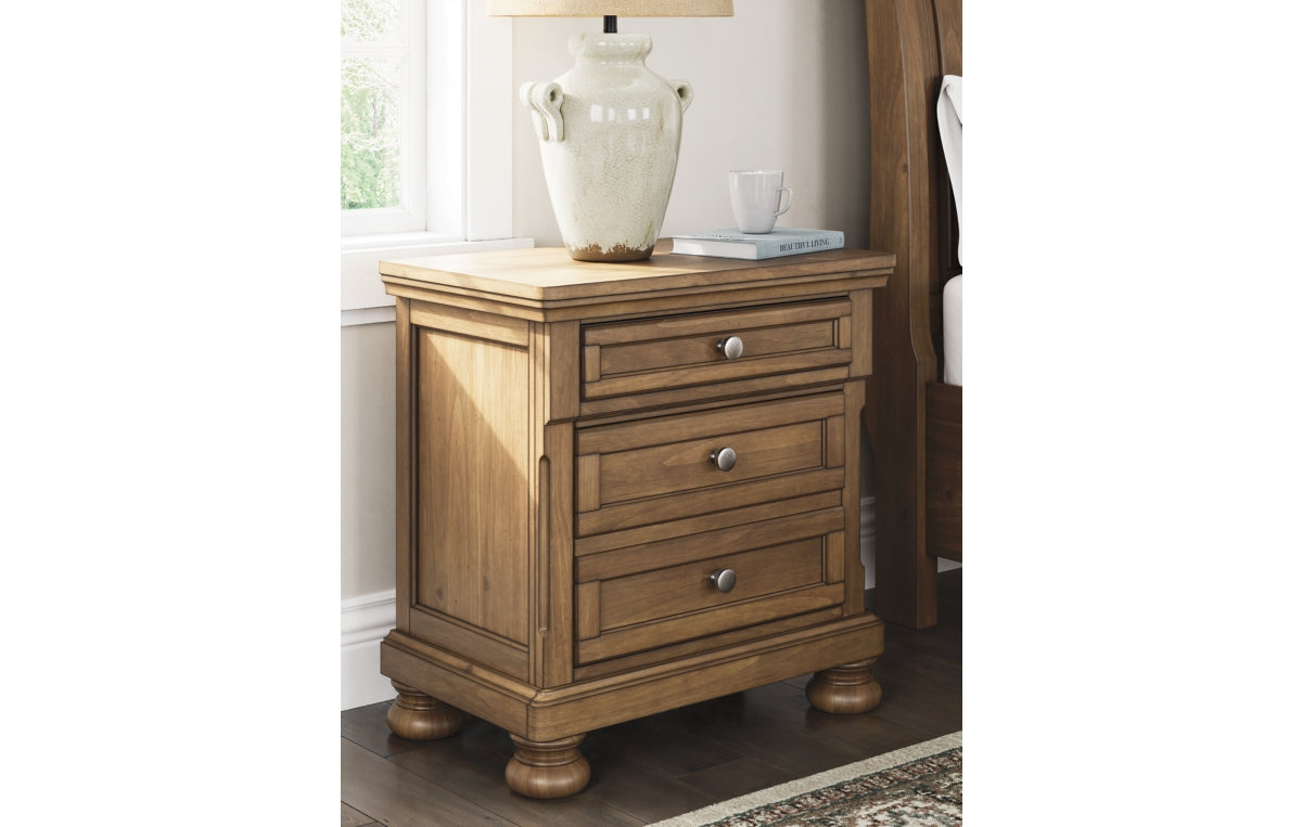Feddinger California King Panel Bed with Mirrored Dresser, Chest and Nightstand