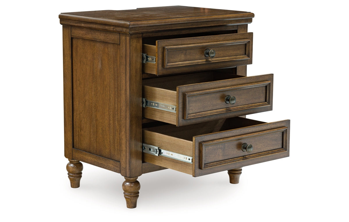 Sturlayne California King Upholstered Panel Bed with Mirrored Dresser, Chest and Nightstand
