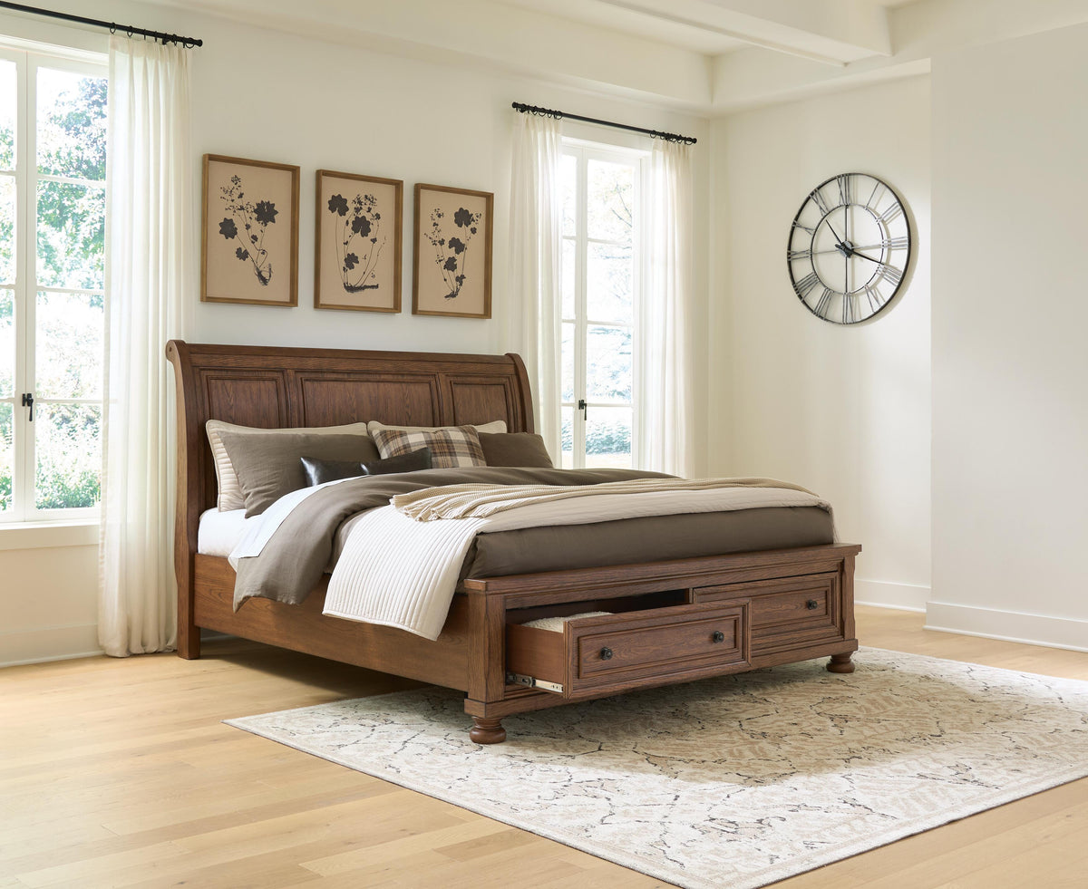 Zackaryn King Sleigh Storage Bed