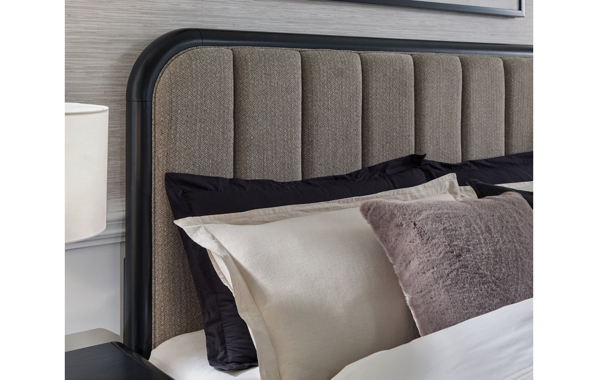 Rowanbeck King Upholstered Panel Bed