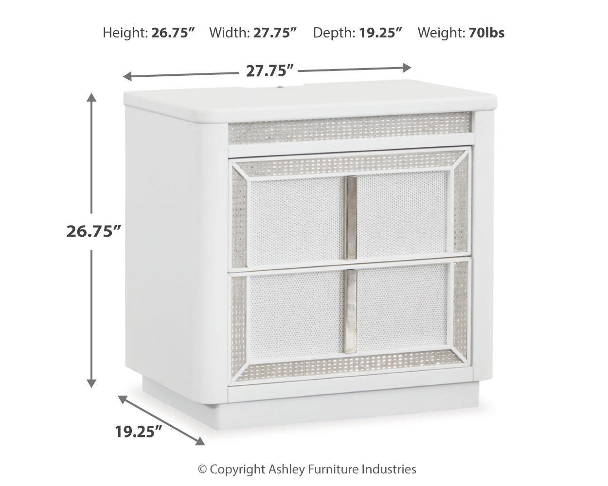Chalanna California King Upholstered Storage Bed, Dresser and Mirror