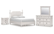 Rowlenstown Queen Poster Bed, Dresser, Mirror and Nightstand