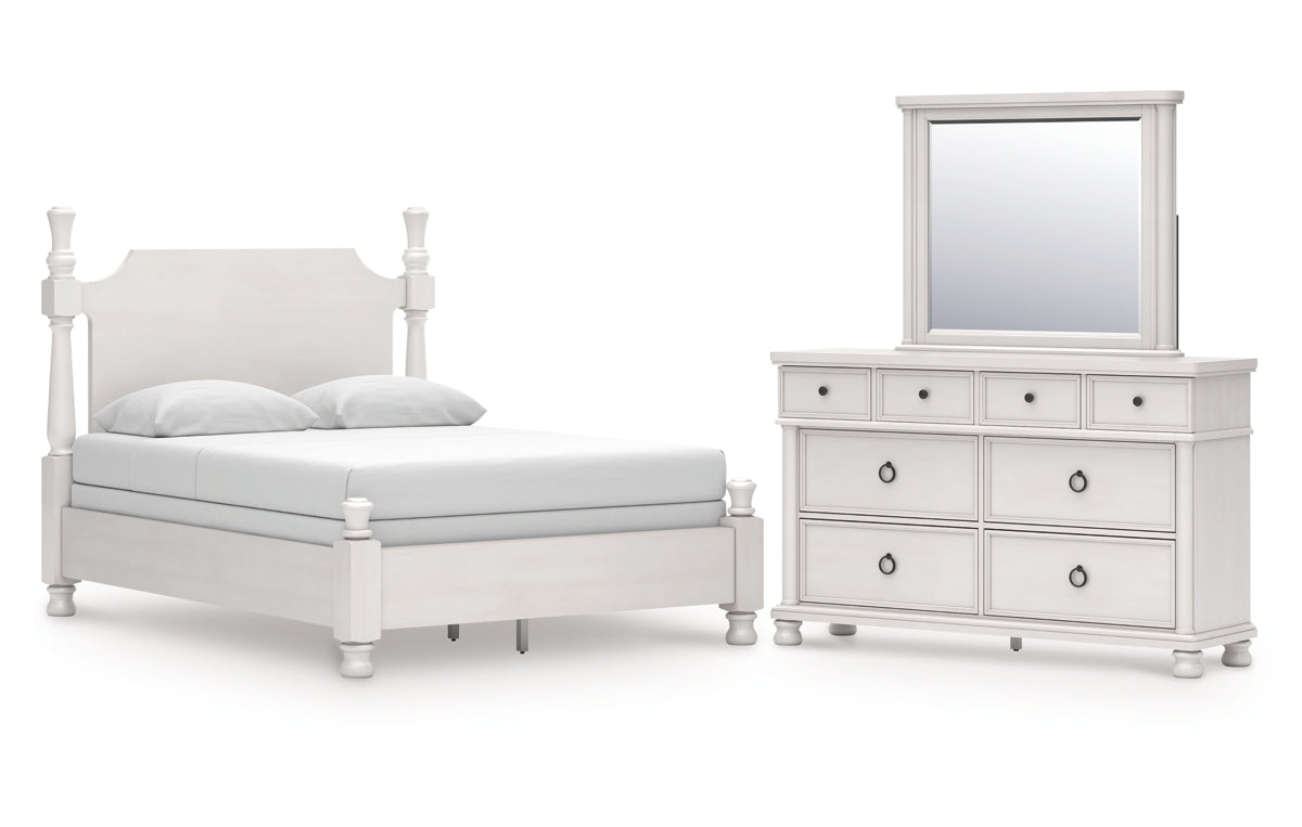Rowlenstown Queen Poster Bed, Dresser and Mirror