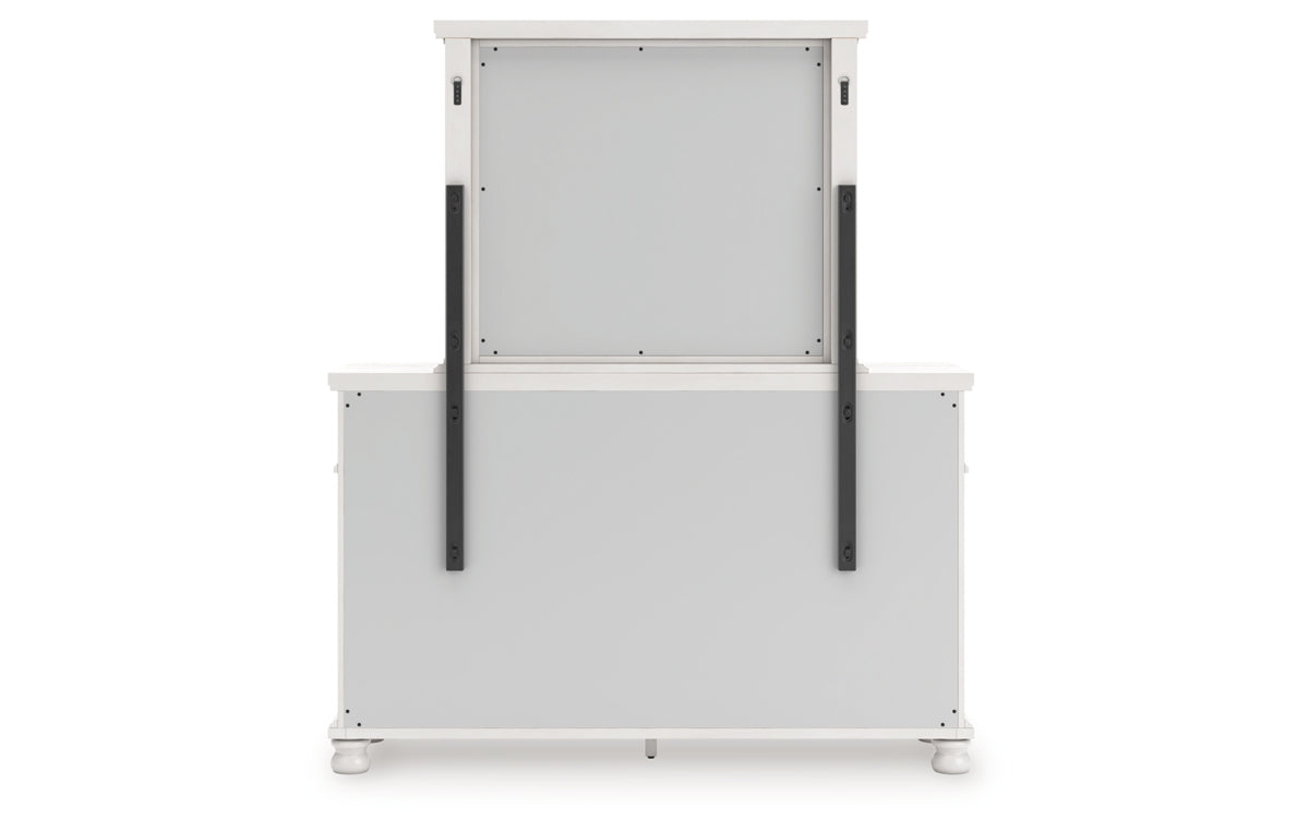 Rowlenstown King Poster Bed, Dresser, Mirror and Nightstand