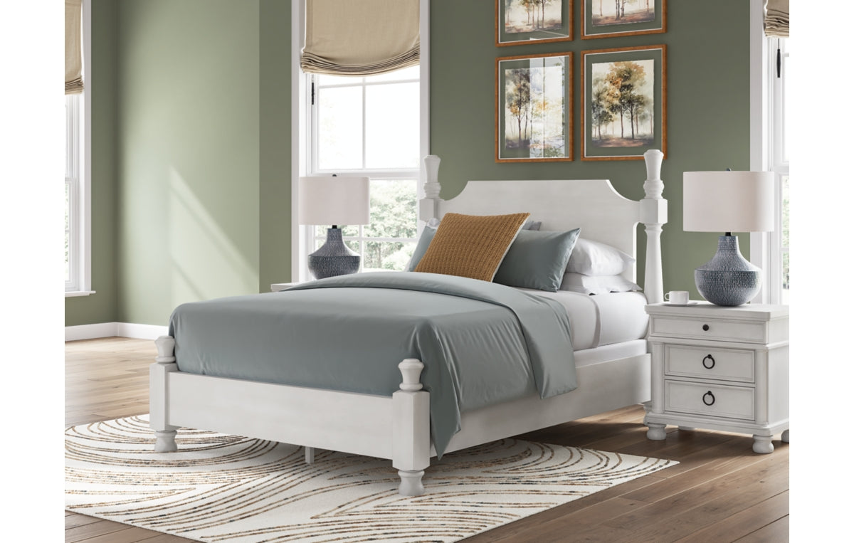 Rowlenstown Queen Poster Bed, Dresser, Mirror and Nightstand
