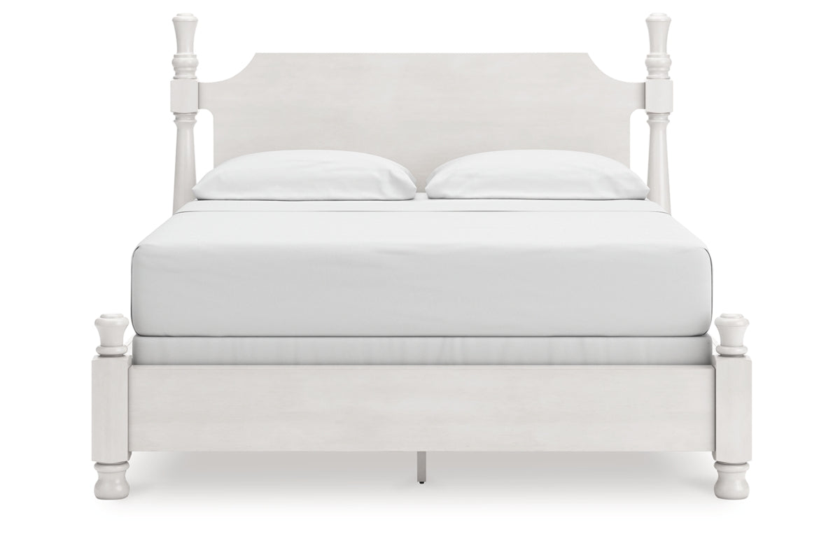 Rowlenstown California King Poster Bed, Dresser and Mirror
