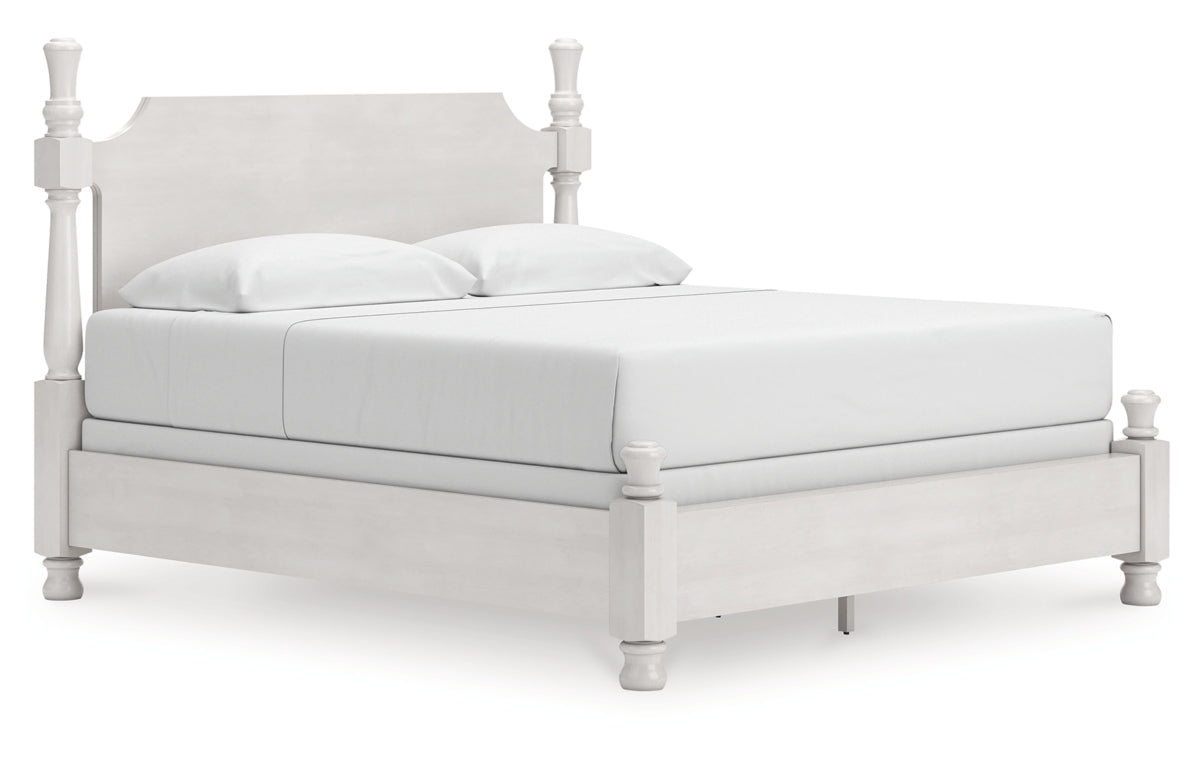 Rowlenstown King Poster Bed, Dresser, Mirror and Nightstand